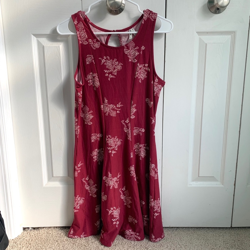 Wine/Floral Dress